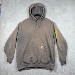 Carhartt Mens XL Original Fit Faded Distressed Graphic Sleeve Hoodie Thrashed